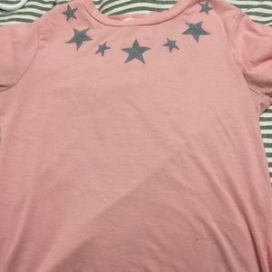 Pink and silver T-shirt